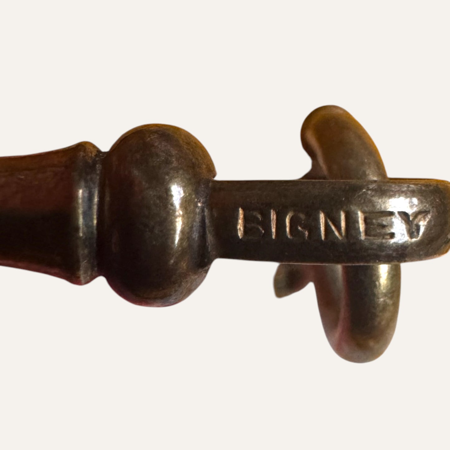 Vintage Bigney Watch Fob Chain – Classic Gold-Tone Link Design