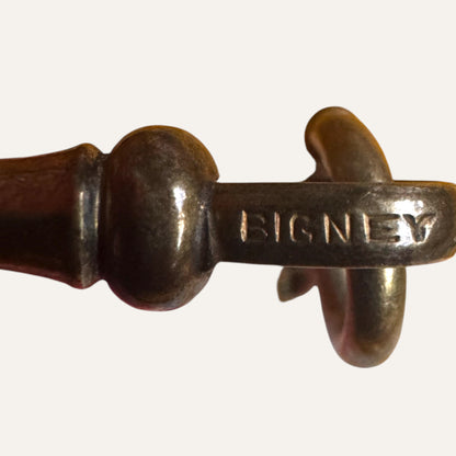 Vintage Bigney Watch Fob Chain – Classic Gold-Tone Link Design