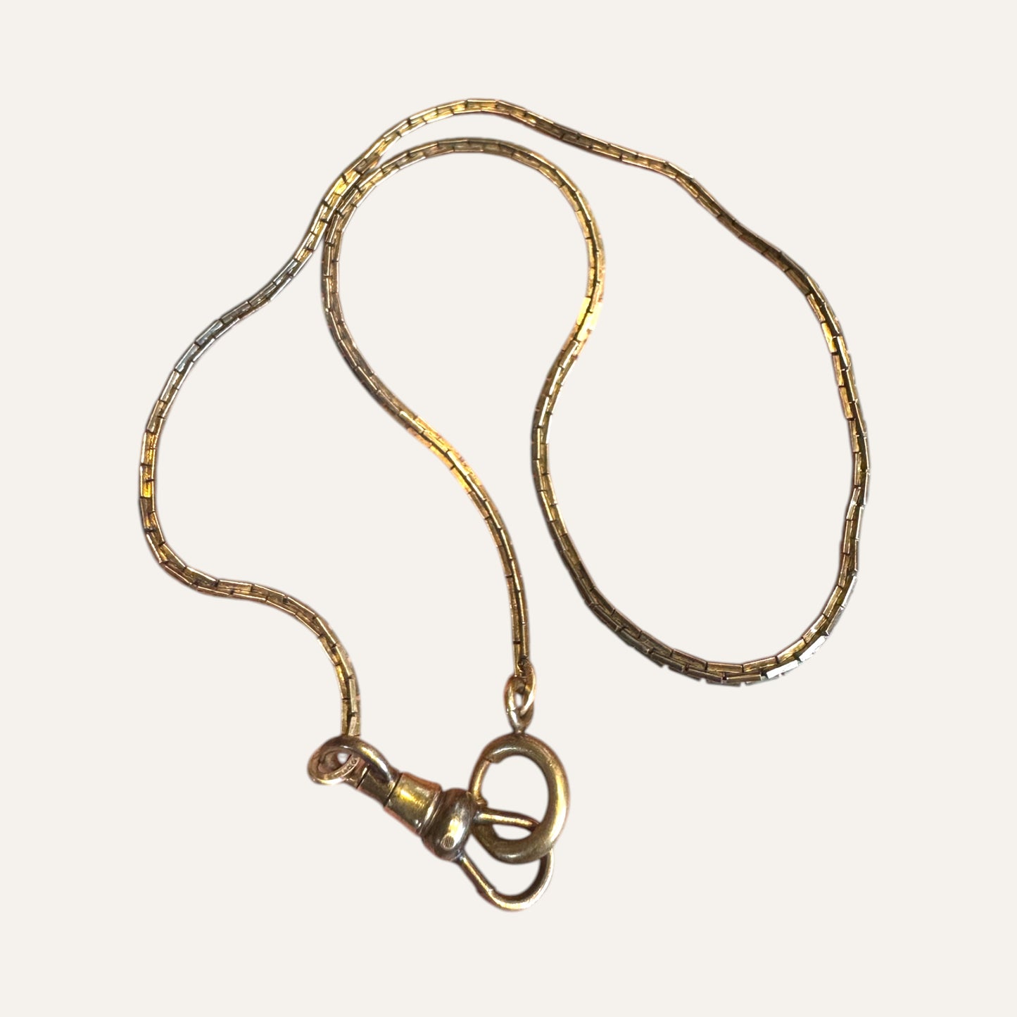 Vintage Bigney Watch Fob Chain – Classic Gold-Tone Link Design