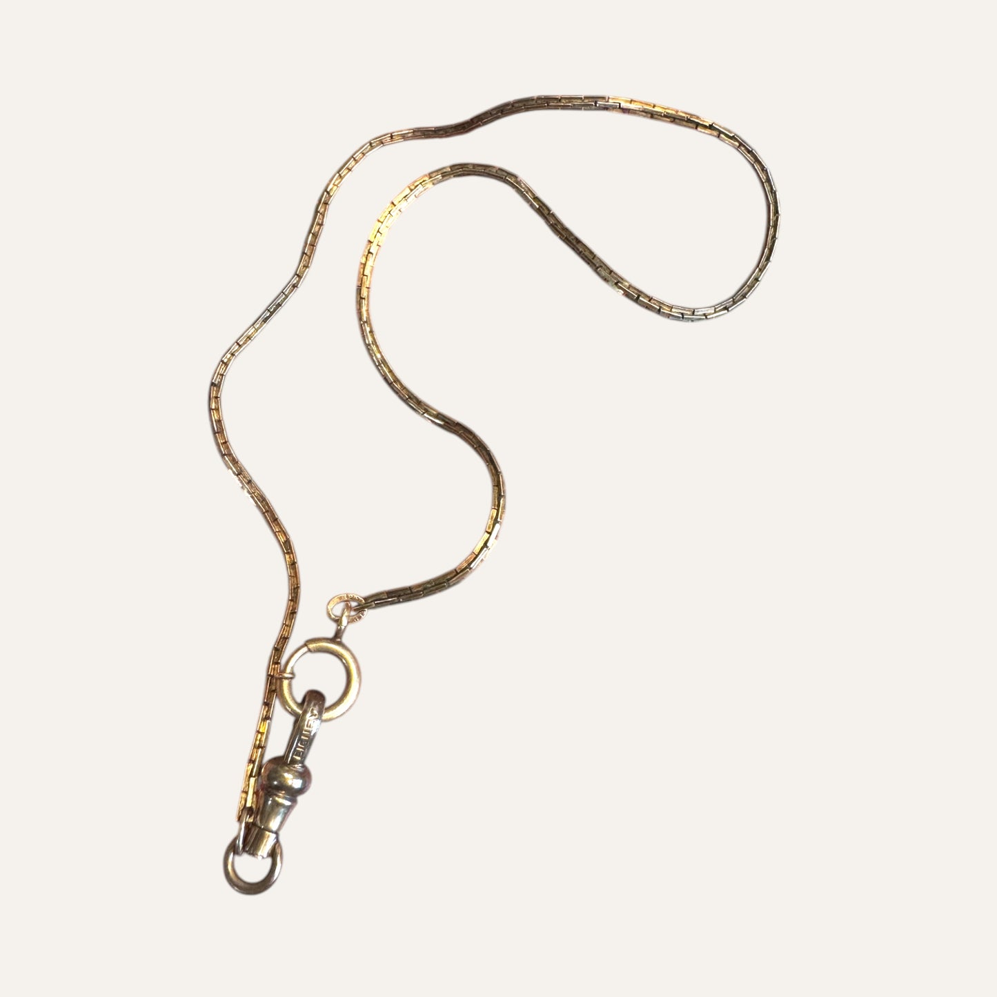 Vintage Bigney Watch Fob Chain – Classic Gold-Tone Link Design