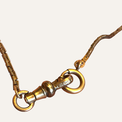 Vintage Bigney Watch Fob Chain – Classic Gold-Tone Link Design