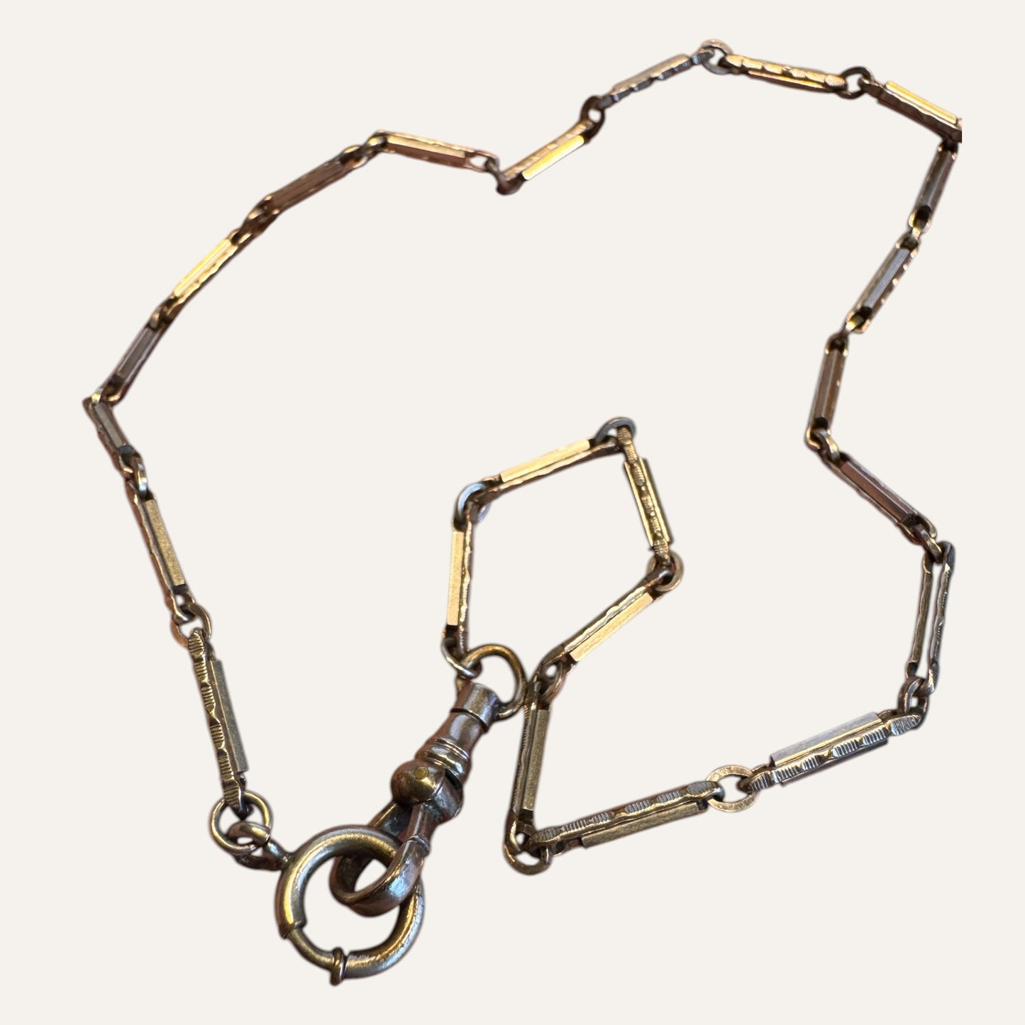 Vintage Bates & Bacon Watch Fob Chain – Silver-Tone