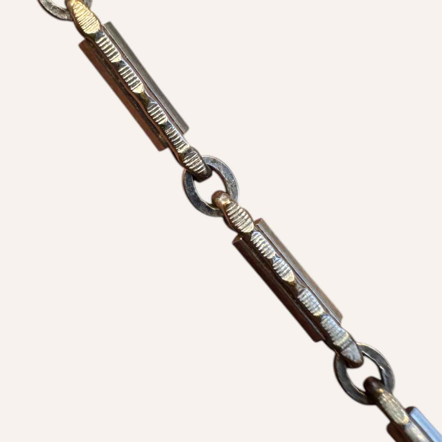 Vintage Bates & Bacon Watch Fob Chain – Silver-Tone