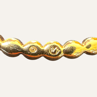 Vintage Swarovski Crystal Bar Herringbone Necklace