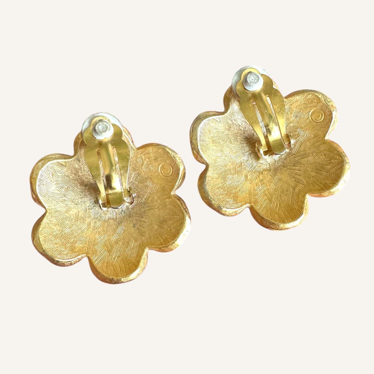 Anne Klein Domed Swirl Clip-On Earrings in Dual-Tone Gold Finish