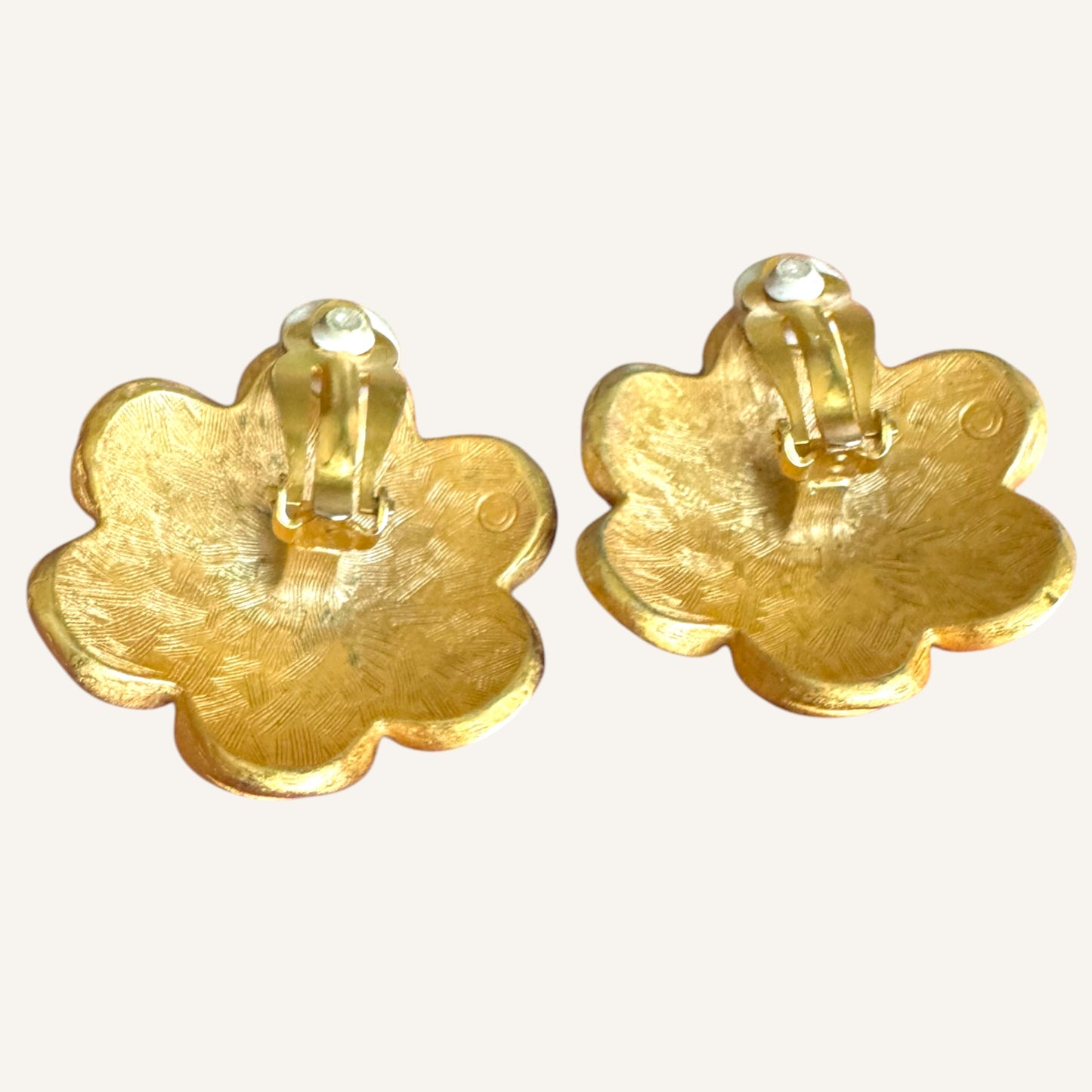 Anne Klein Domed Swirl Clip-On Earrings in Dual-Tone Gold Finish
