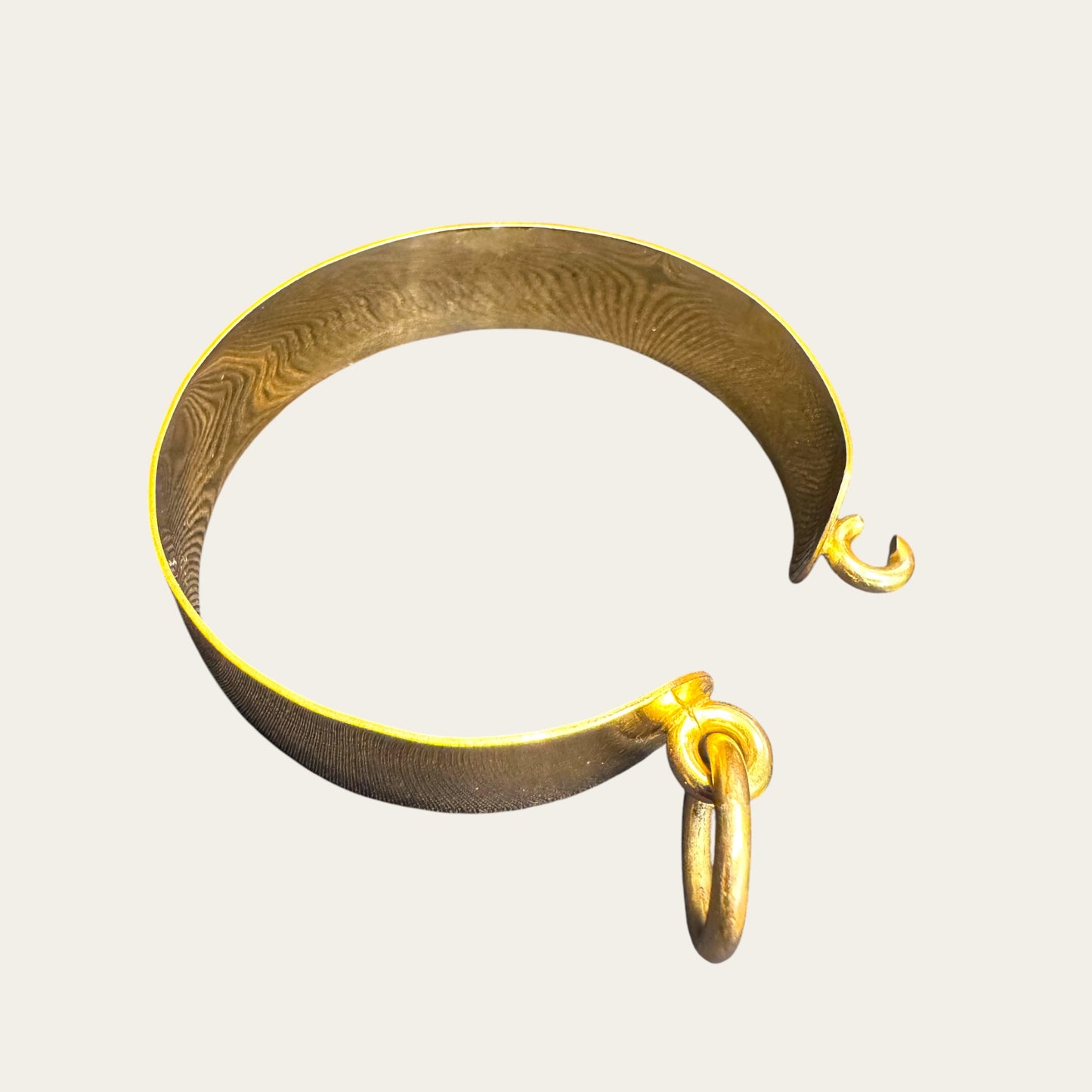 Vintage Gold Filled Sculptural Link Cuff – Signed Statement Bracelet