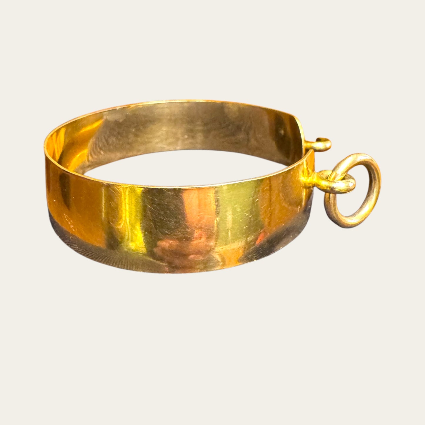 Vintage Gold Filled Sculptural Link Cuff – Signed Statement Bracelet