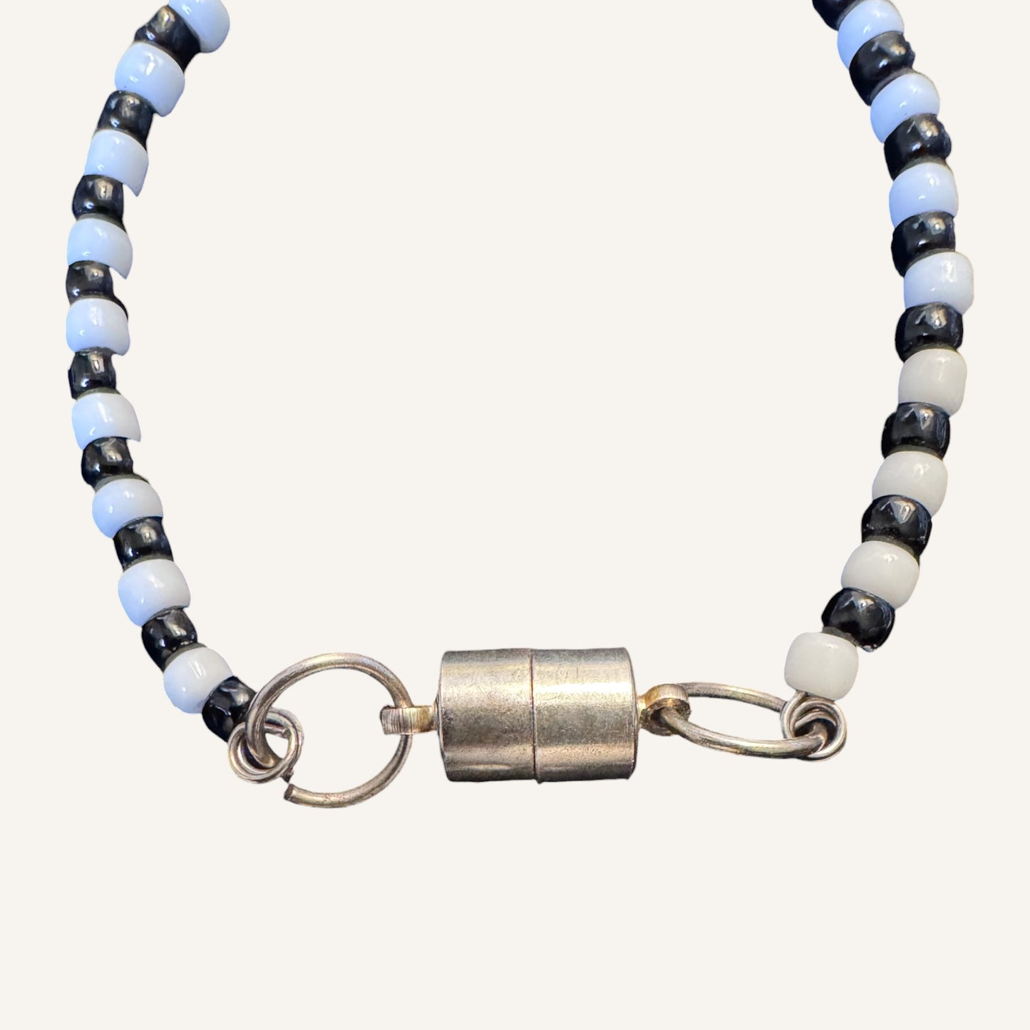 Monochrome Memphis Inspired Lucite & Glass Statement Necklace Set