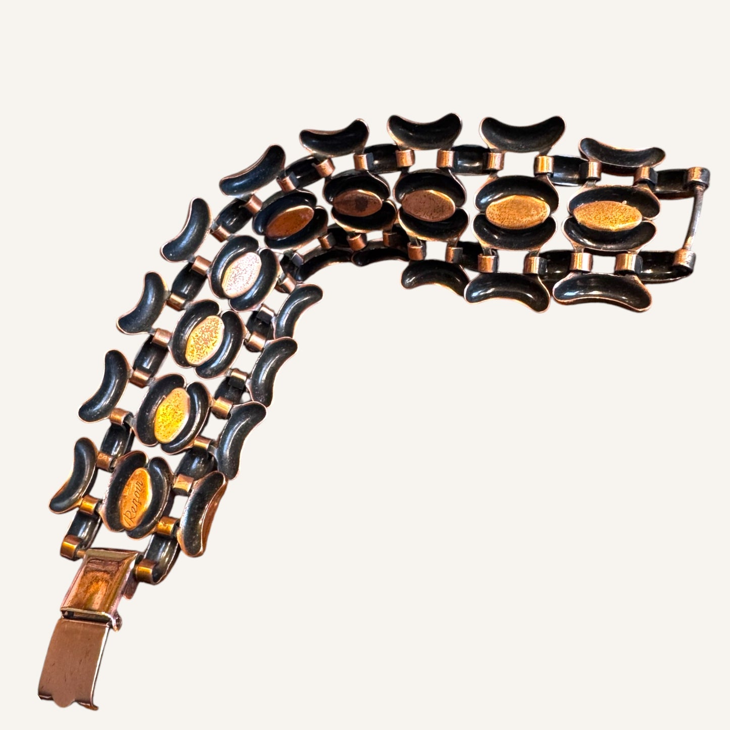 Renoir Mid Century Modern Copper Panel Bracelet Circa 1950s