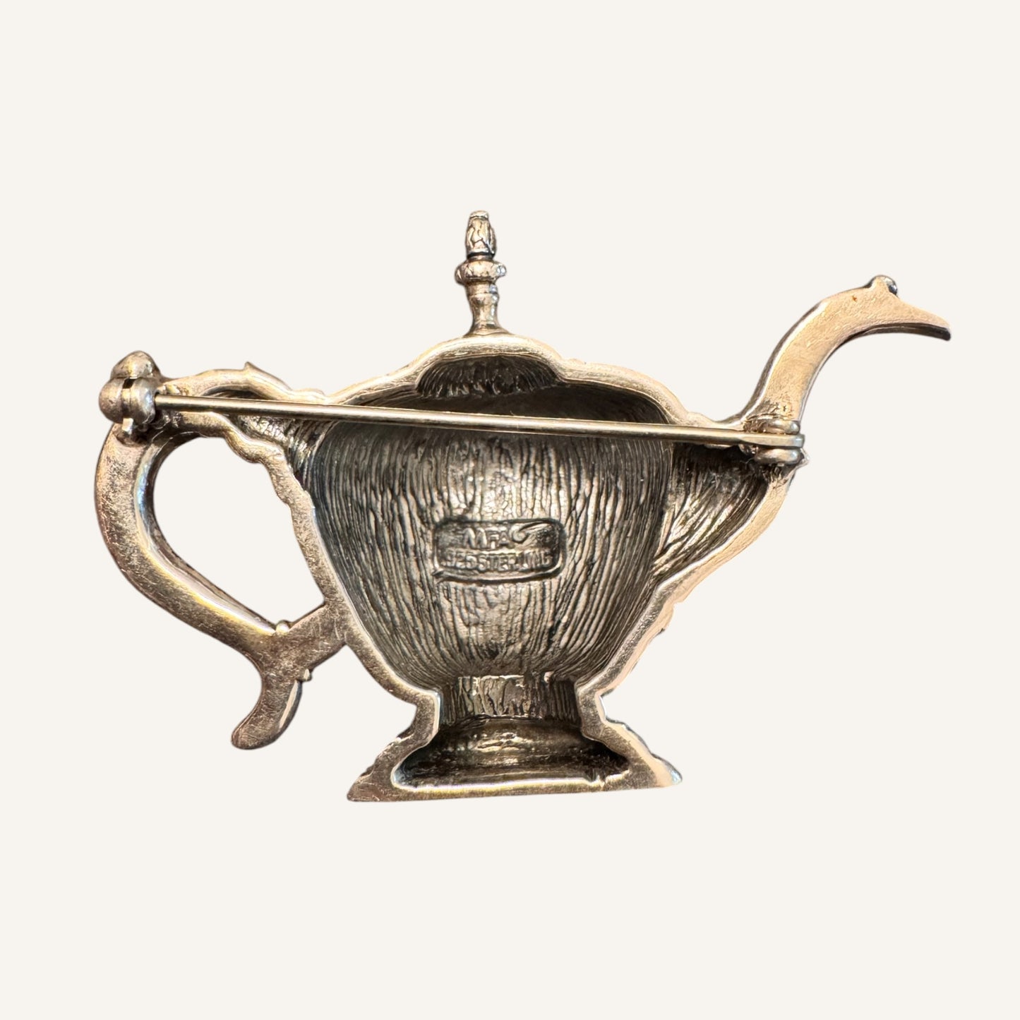 Vintage MFA 925 Sterling Silver Teacup Brooch | Signed Sterling Pin