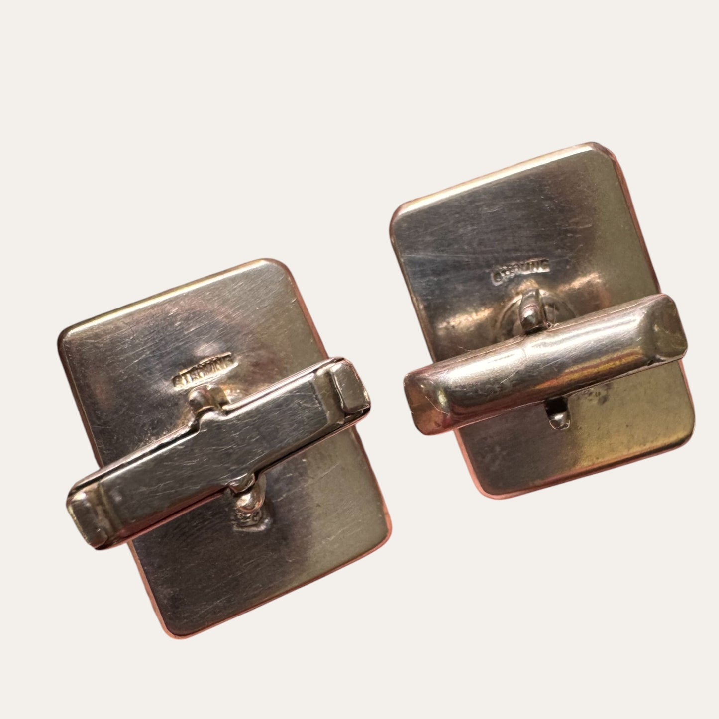 Vintage Sterling Silver Moonstone Cufflinks – Sculptural Rope Border Men’s Jewelry